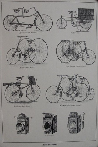 Holzstich neue velocipede - -, (