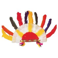 Diadema Indiano Piume Colorate