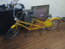 Yellow Tandem Bicycle Dual