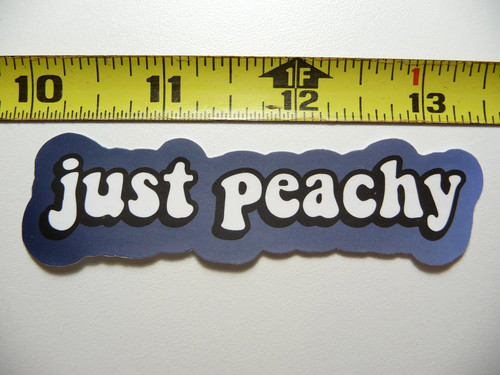 Just peachy small sticker - just,