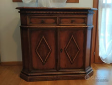 Mobiletto 2 ante, in noce, stile arte povera