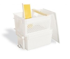 Banco per disopercolare in plastica a doppia vasca