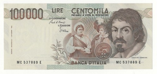 100000 lire caravaggio - 100000,