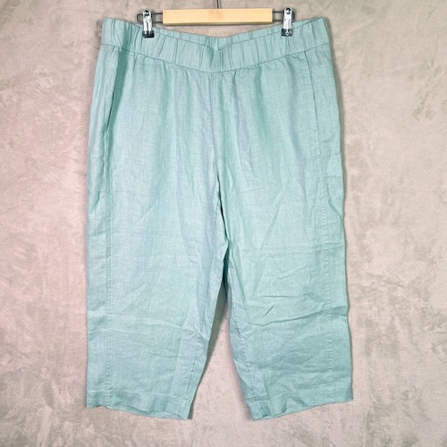 Pantaloni crop puro lino jill - pantaloni,