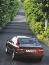 BMW Serie 3 COUPE E36 318is 320i 325i depliant brochure più allestimenti 1993 1