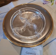 Antipastiera con vassoio bordo oro 24Kt									