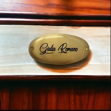 Targa in Ottone Ovale Piccolo