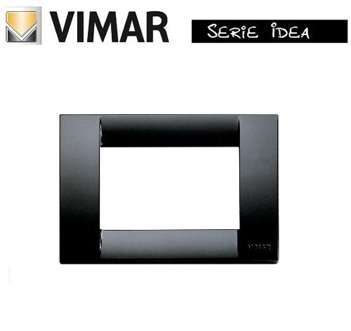 Placca classica nero vimar - 3p,