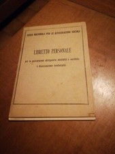 LIBRETTO PERSONALE ', CASSA NAZIONALE PRR LE ASSICURAZIONI SOCIALI