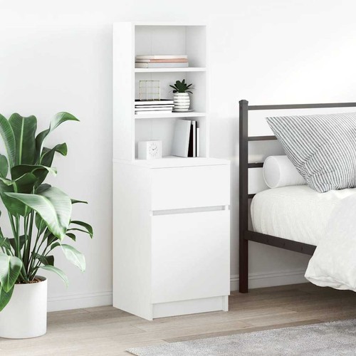 Comodino bianco 39x35x125 - comodino,