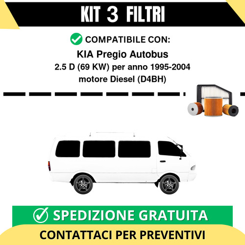 Kit filtri tagliando per kia - kit,
