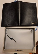 Portafoglio Vespa in vera pelle nero con portafogli