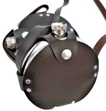 Fiaschetta Borraccia per whisky Grappa Liquore con Custodia in Pelle 8 oz 240 ml