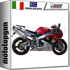MIVV SCARICO ALTO OMOLOGATO OVAL ACCIAIO INOX YAMAHA YZF 1000 R1 1998 98 1999 99