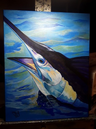 Marlin righe acrilico su - marlin,