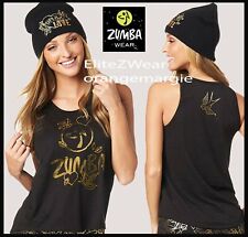 T-shirt maglietta canotta ZUMBA Love con lamina metallica oro - abbigliamento convenzione EliteZWear