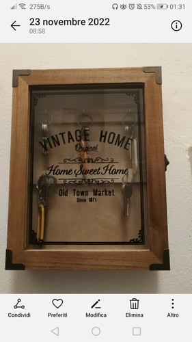Cassetta porta chiavi legno - cassetta,