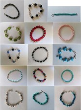 Bracciali di bigiotteria, 50% di sconto, perle di vetro, metallo