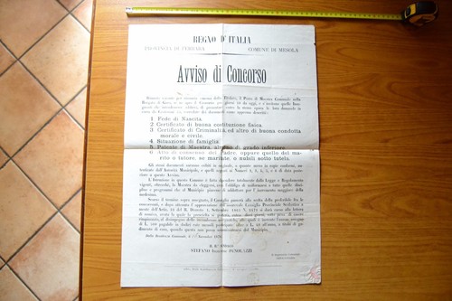 Antico manifesto avviso - antico,