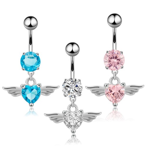 Belly button wing cuore - belly,