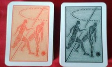 2 MAZZI Carte da gioco TOTOCALCIO MODIANO 1964 Bollo Lire 500 jolly asso