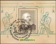 Italia 2003 Antonio Meucci - foglietto nuovo con annullo 1° giorno