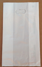 200 Buste Manico a Fagiolo 20x35 Soffietto 10cm Colore Bianco Spessore 60 Micron