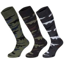 CALZE MILITARI ESERCITO TERMICHE LUNGHE CAMO ASSORTITE 3 PAIA