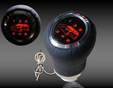 ALFA Pomello di in pelle retroilluminato 5velocità led rosso senza leva alzabile