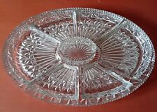 Antipastiera in vetro pesante - vassoio + vaschette mobili.