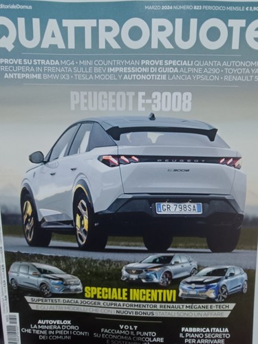 Quattroruote 2024 823 peugeot - quattroruote,