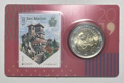 San marino stamp coin card - -,