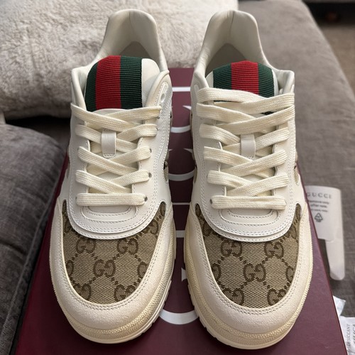 Sneakers gucci web pelle - sneakers,