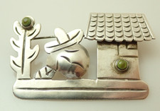 Spilla vintage messico argento - spilla,