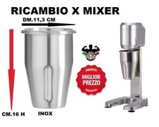 BICCHIERE ACCIAIO INOX H.16 PER FRULLINO MIXER TIPO SIRIO FRAPPE RICAMBIO 2025