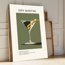 Dry Martini Cocktail Canvas