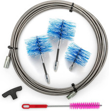 Kit Pulizia Stufa a Pellet, Prolunga Inox 9 Metri per Pulizia Dei Tubi Canna Fum
