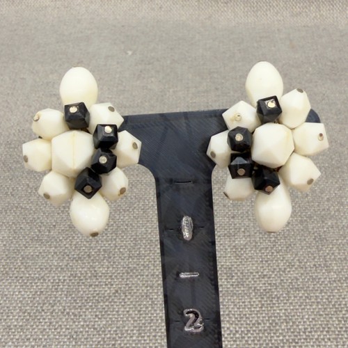 Vintage acrylic earrings - vintage,