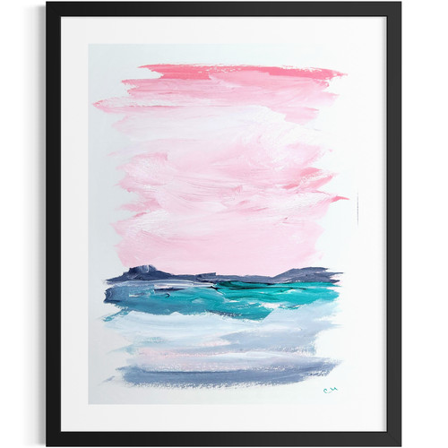 Paesaggio astratto rosa - astratto,