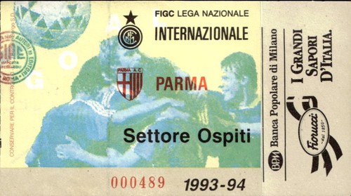 Biglietto settore ospiti inter - biglietto,