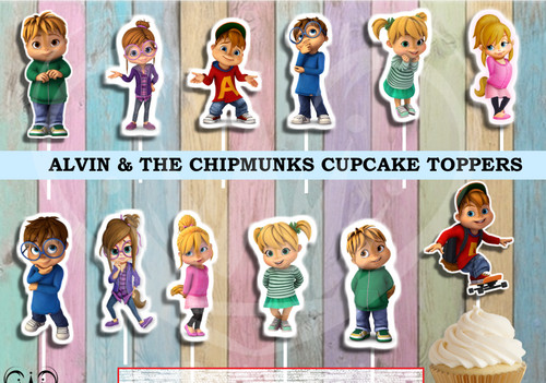 Topper per cupcake alvin - topper,