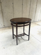 Tavolino alto ovale in legno massello - Marrone scuro, Stile Elegante