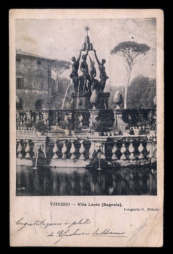 Cartolina viterbo villa lante - cartolina,