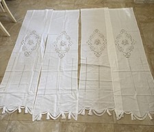 4 Tende Con Rose  Ricamate 190