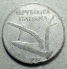 Italy 10 Lire 1953-R KM#93