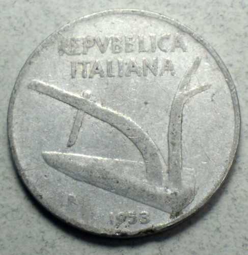 Italy lire 1953 km - 10, 1953-r