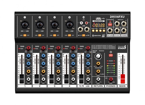 Italian stage 2mix6fxu mixer - 2mix6fxu, 6