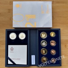 SERIE DIVISIONALE PROOF SAN MARINO 2021 CON 2 EURO COMM. - MOLTO RARA T. 2.400