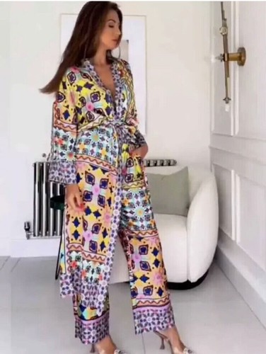 Kimono con cintura stampato