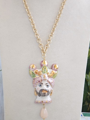 Collana siciliana con testa - con, di